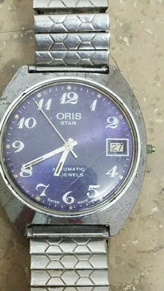 Vintage Oris Star Mens Wrist Watch Not Running Swiss Made.