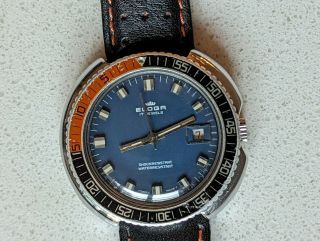 Eloga Vintage Mechanical Swiss Watch,  Runs Fast,  42 Mm