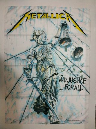 Vintage Metallica 1998 Textile Poster Flag.  And Justice For All