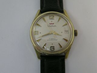 Vintage Waltham Watch Fancy Dial W/ Date 1960 