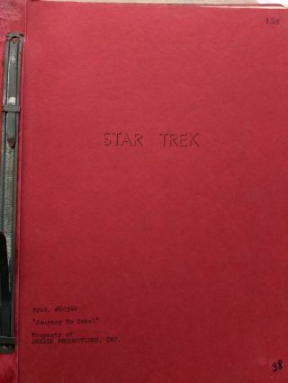 Authentic Star Trek 1967 Tv Script Journey To Babel 2nd Rev.  Final Draft Desilu