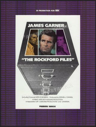 The Rockford Files_original 1974 Trade Ad / Tv Premiere Promo_james Garner_nbc