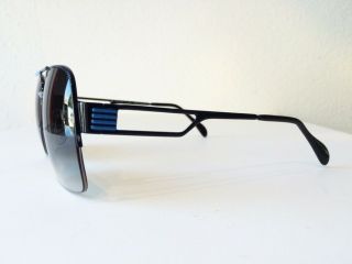NOS 1980s Vintage Neostyle Nautic 5 Blue Aviator Sunglasses (Germany) 3