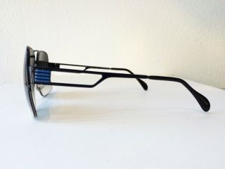 NOS 1980s Vintage Neostyle Nautic 5 Blue Aviator Sunglasses (Germany) 4