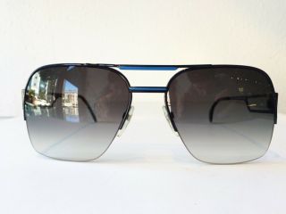 NOS 1980s Vintage Neostyle Nautic 5 Blue Aviator Sunglasses (Germany) 5