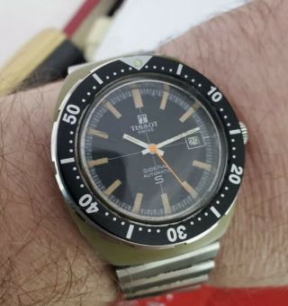 Rare Vintage Tissot Sideral 40mm Diver Watch Automatic