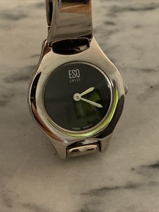 Esq Ladies Silvertone E5180 Swiss Watch Fresh Battery