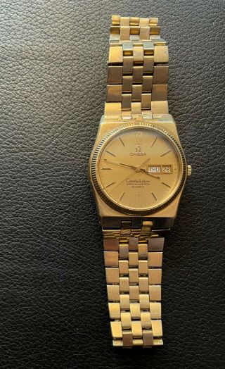Omega Constellation Quartz Chronometer Mens Watch With Day/date Indicator.