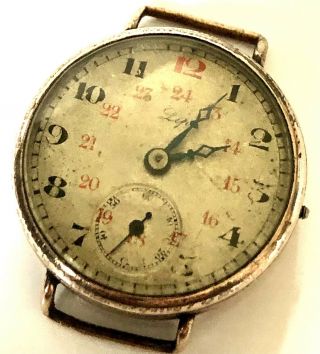 Vintage Gold Plated Trench Style Watch Spares Repair Parts Mechanical Wristwatch