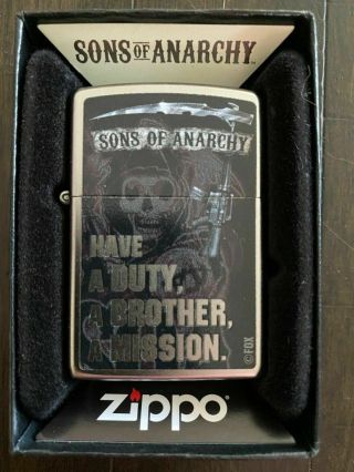 Rare Limited Edition Sons Of Anarchy Duty Brother Mission Zippo Lighter