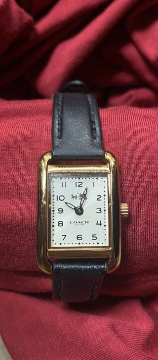 Coach Ladies Watch Leather Battery Model Ca.  98.  7.  34.  1052