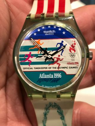 Swatch Watch Atlanta 1996 Olympics Battery Vintage