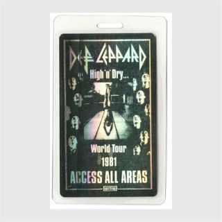 Def Leppard 1981 High N Dry Concert Tour All Access Laminated Backstage Pass