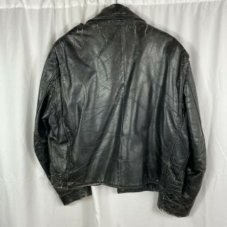 Vintage 1950s Chicago Police Leather Motorcycle Jacket 5