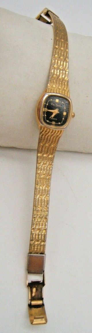 Pierre Cardin Women’s Wrist Watch Gold Plated Black Dial Battery