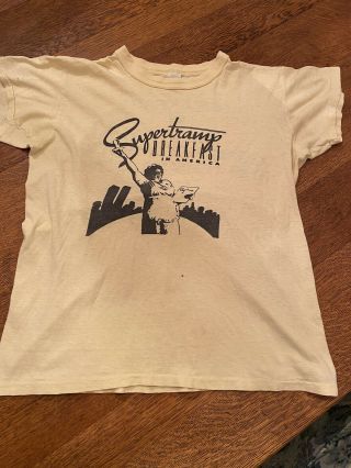 Vintage 1979 Supertramp Breakfast In America Promo T - Shirt Good Worn
