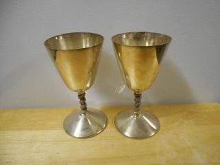 Supernatural Tv Series Prop - 6 " Silverplated Brass Wine Goblets