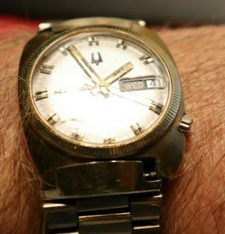 Vintage 10k RGP Accutron N1 Wrist Watch w/ Band (Runs) 2