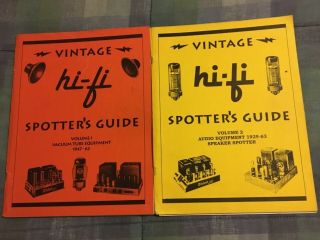 Vintage Hi - Fi Spotters Guide Volumes 1 & 2 Vacuum Tube Audio Equipment 1991 - 93