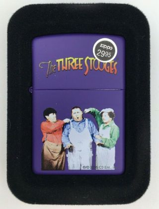 Three Stooges Purple Matte Lighter (zippo,  2004)