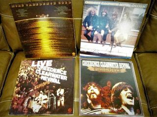 Creedence Clearwater 4 Album Set See Photos Titles Vg,  Vinyl & G,  Sleeves Lqqk