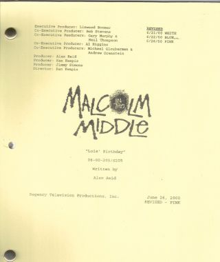 Malcolm In The Middle Show Script " Lois 
