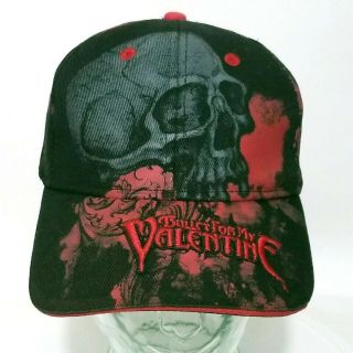Bullet For My Valentine Hat Cap Official Skull Guns Red Fitted Fits Like Xlarge