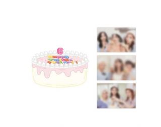 TWICE HAPPY TWICE & ONCE DAY OFFICIAL GOODS CAKE CANDLE,  3 PHOTOCARD 2