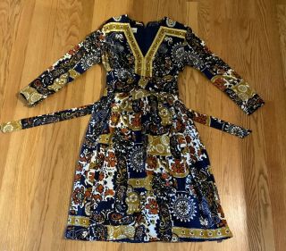 Elinor Simmons For Malcolm Starr Vintage Cocktail Dress And Matching Coat,  Sz 12