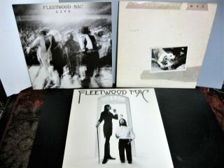 Fleetwood Mac 3 Lps See Photos For Titles V.  G.  Vinyl V.  G.  Sleeves & Inserts Lqqk