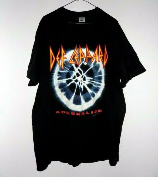 Vintage Def Leppard 1992 Adrenalize - 7 Day Weekend Tour Concert T - Shirt Man 