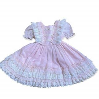 Martha’s Miniatures frilly pageant lace ruffle girls dress 5 full circle prairie 3