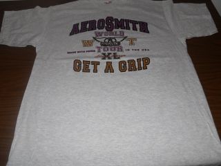 Aerosmith - Get A Grip World Tour - T Shirt Xl - Authentic Tour Merchandise
