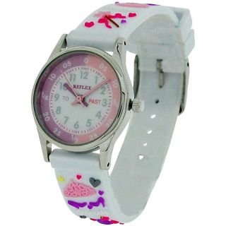 Reflex Time Teacher Kids Girls White 3d Silicone Princess Strap Watch Refk0010
