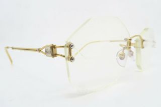 Vintage Gold Filled Henry Jullien Eyeglasses Frames Rimless Made In France