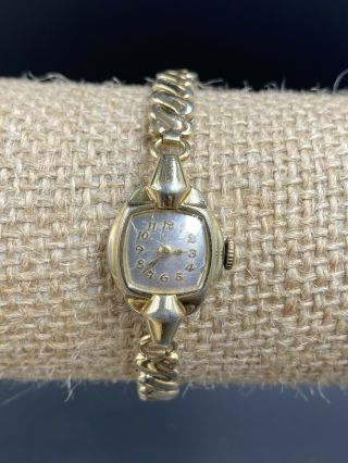 Vintage Bulova Ladies Watch 10k Rolled Gold Plate Swiss Mechanical 17 Jewels