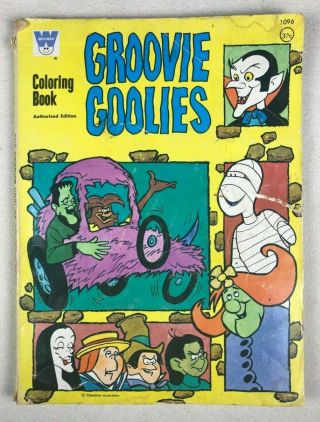 Vintage Groovie Goolies Coloring Book By Whitman 1971 Monster Cartoon Filmation
