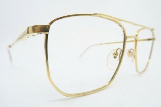 Vintage Gold Filled Henry Jullien Eyeglasses Frames 55 - 17 D.  Or/l Lugano France