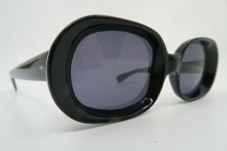 Vintage 60s Sunglasses Black Acetate Women 