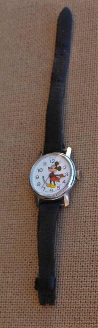Mickey Mouse Vintage Swiss Made (jeweler Inspected) Wind Up Watch