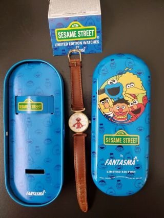 1995 Elmo Character Watch Limited Edition Fantasma Sesame Street Tin