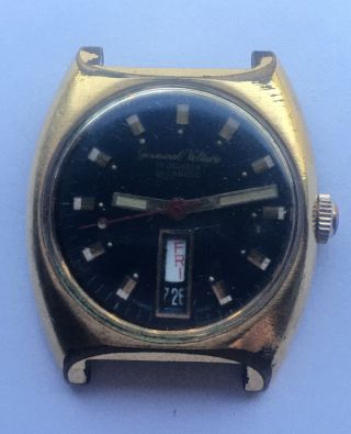 Vintage Germinal Voltaire Incabloc 17 Jewels Day/date Men’s Swiss Watch Running