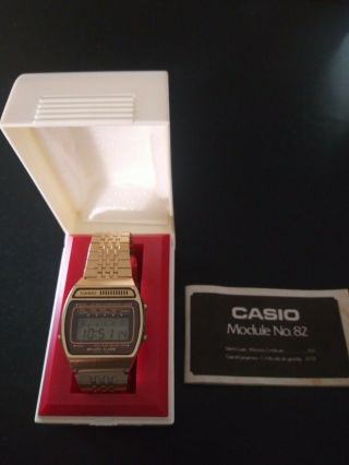 Casio 12 Melody Alarm M 1230 Module 82 Gold Tone And Instructions