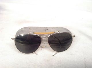 Bausch & Lomb Ray Ban Wwii Usn Navy Aviator Glasses W/ Case No Prescription