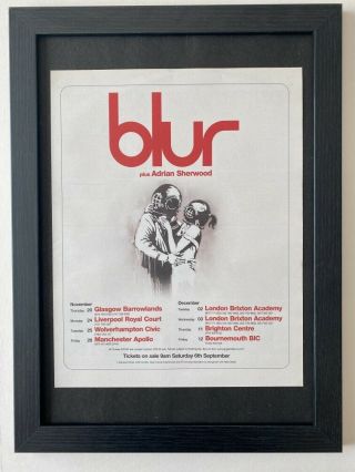 Blur Uk Tour - Framed 2003 Press Advert Poster [clr1 - 11]