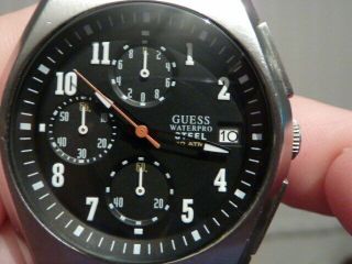 Guess Waterpro Chronograph Black Dial Wristwatch