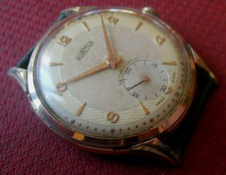 Vintage 1940s Oversized Roamer Antimagnetic 15 J.  Swiss Made Running Wristwatch