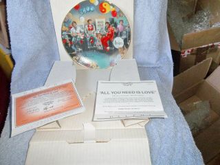 The Beatles All You Need Is Love Delphi Plate Ltd.  Edition Boxed & Certs