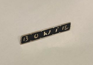 David Bowie Logo Vintage Pin Badge Rare