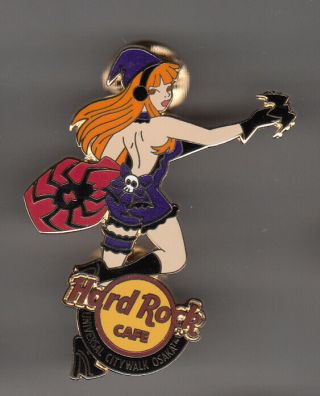 Hard Rock Cafe Pin: Uc Osaka Halloween Rocking Witchy Girl Le300